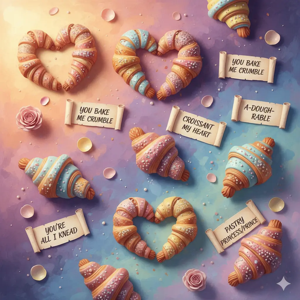 Romantic Croissant Puns