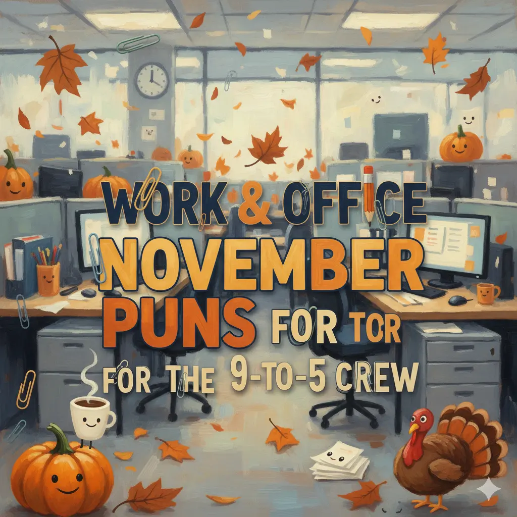 Work & Office November Puns for the 9-to-5 Crew