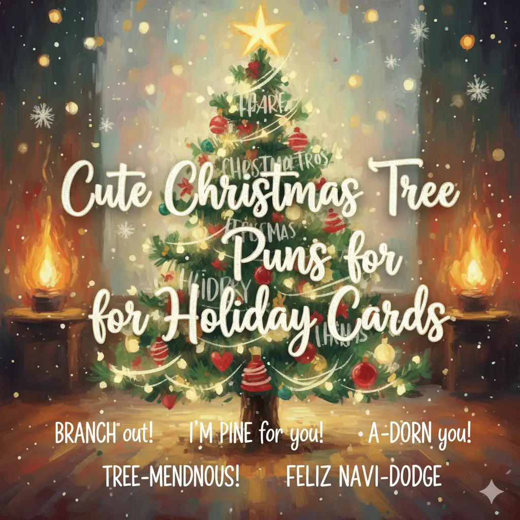 Cute Christmas Tree Puns for Holiday Cards