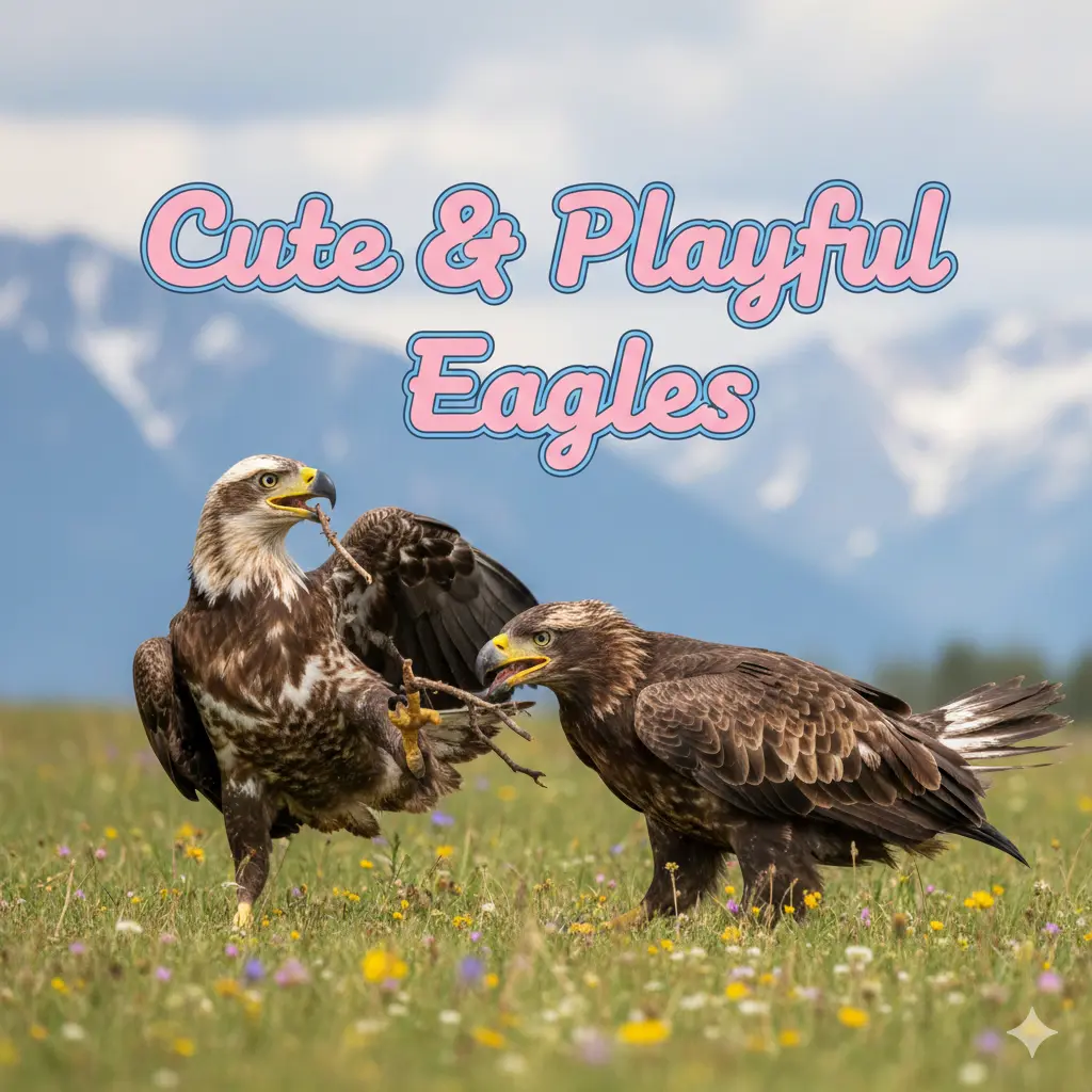 Cute & Playful Eagles