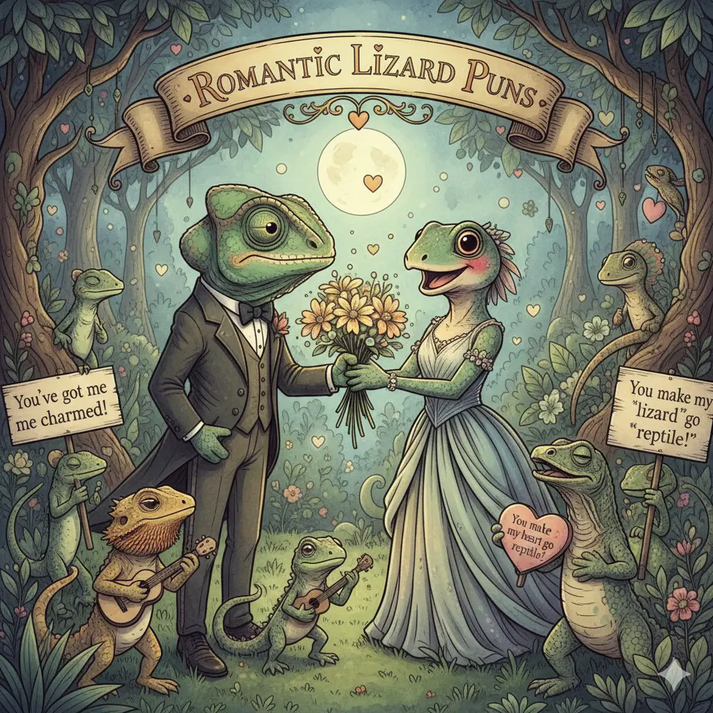 Romantic Lizard Puns