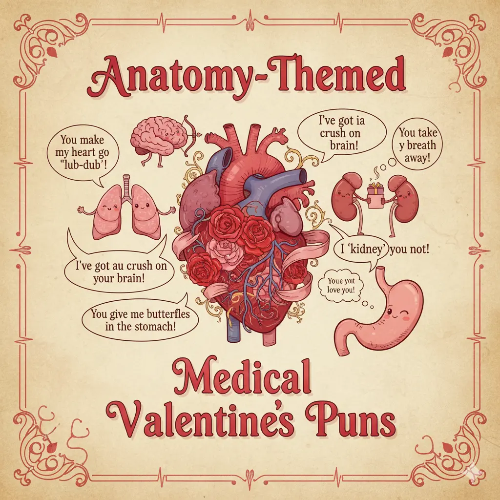 Anatomy-Themed Medical Valentines Puns