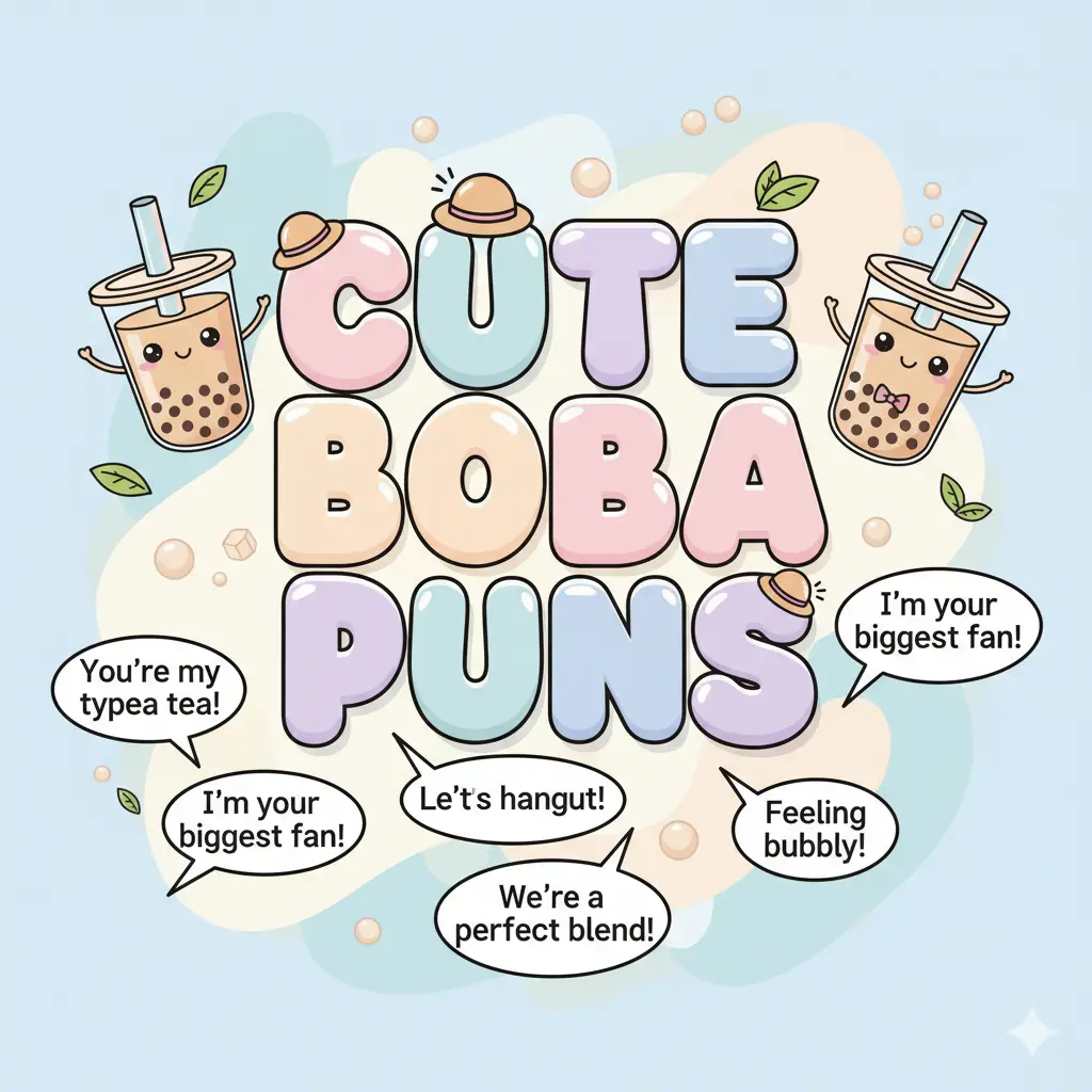 Cute Boba Puns 