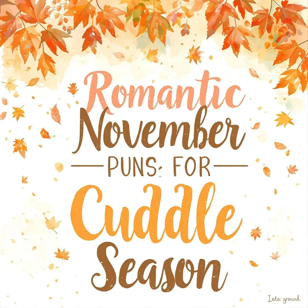 Romantic November Puns for Cuddle Season