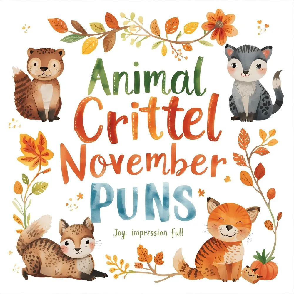 Animal & Cute Critter November Puns