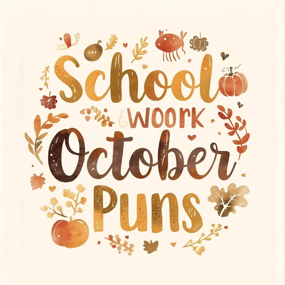 School & Work October Puns