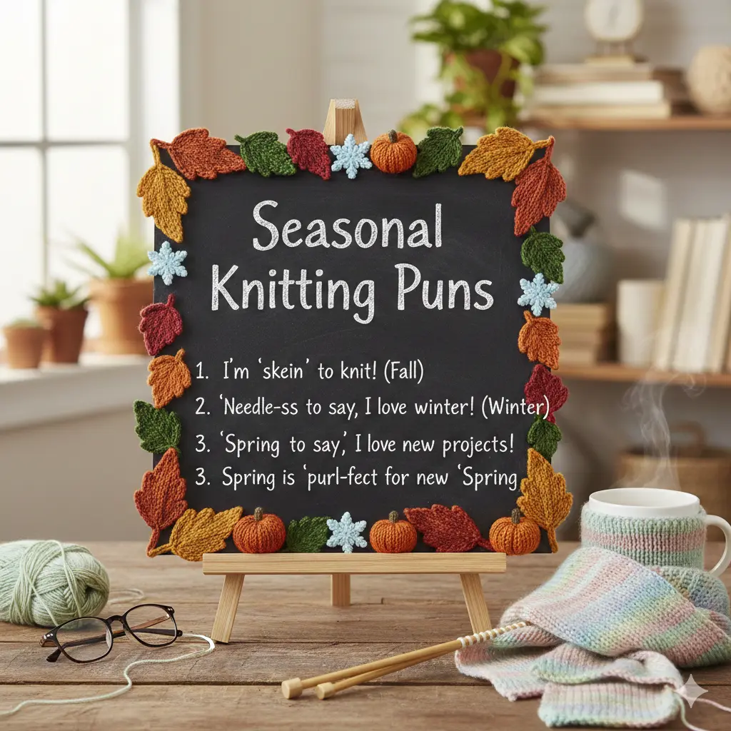 Seasonal Knitting Puns
