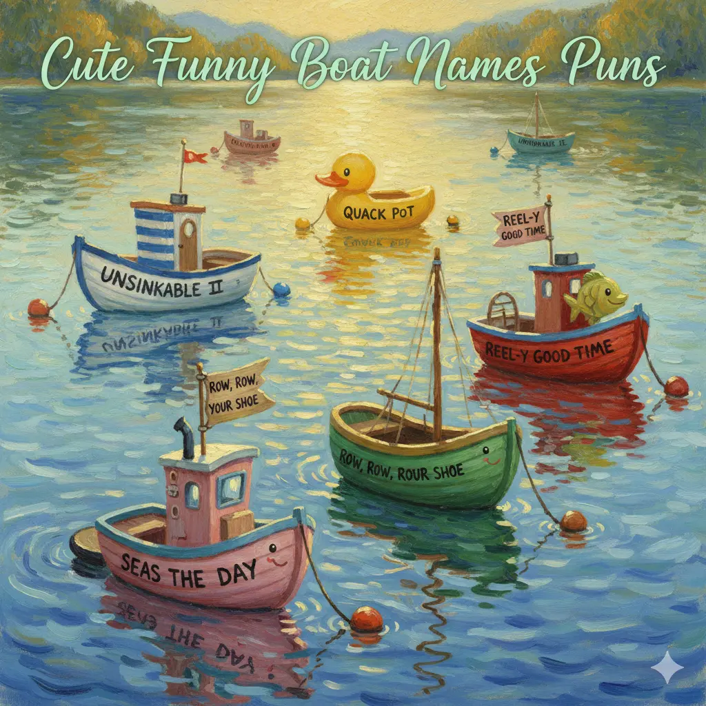 Cute Funny Boat Names Puns 