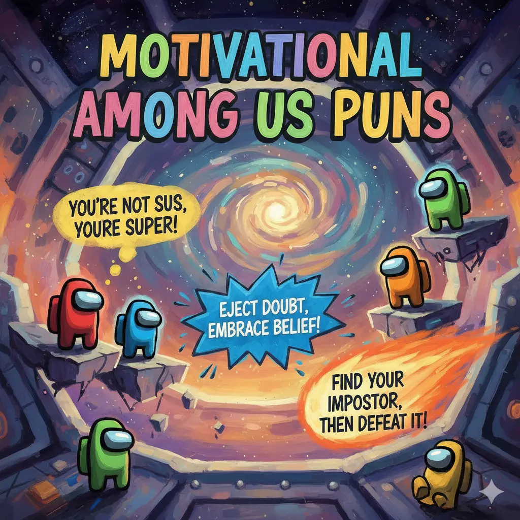 Motivational Among Us Puns 