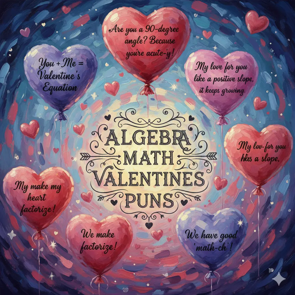 Algebra Math Valentines Puns