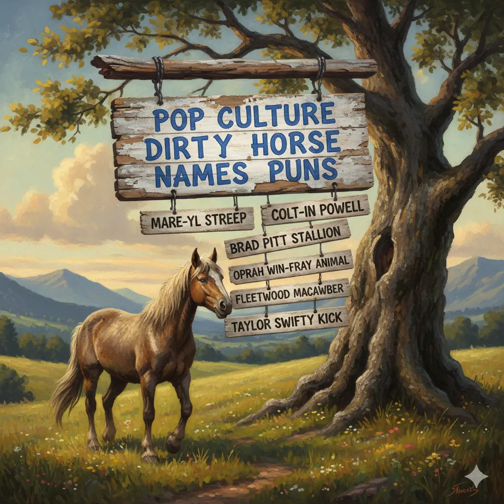 Pop Culture Dirty Horse Names Puns