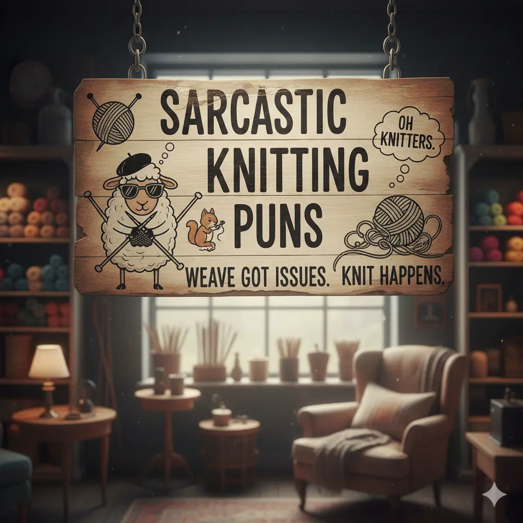 Sarcastic Knitting Puns