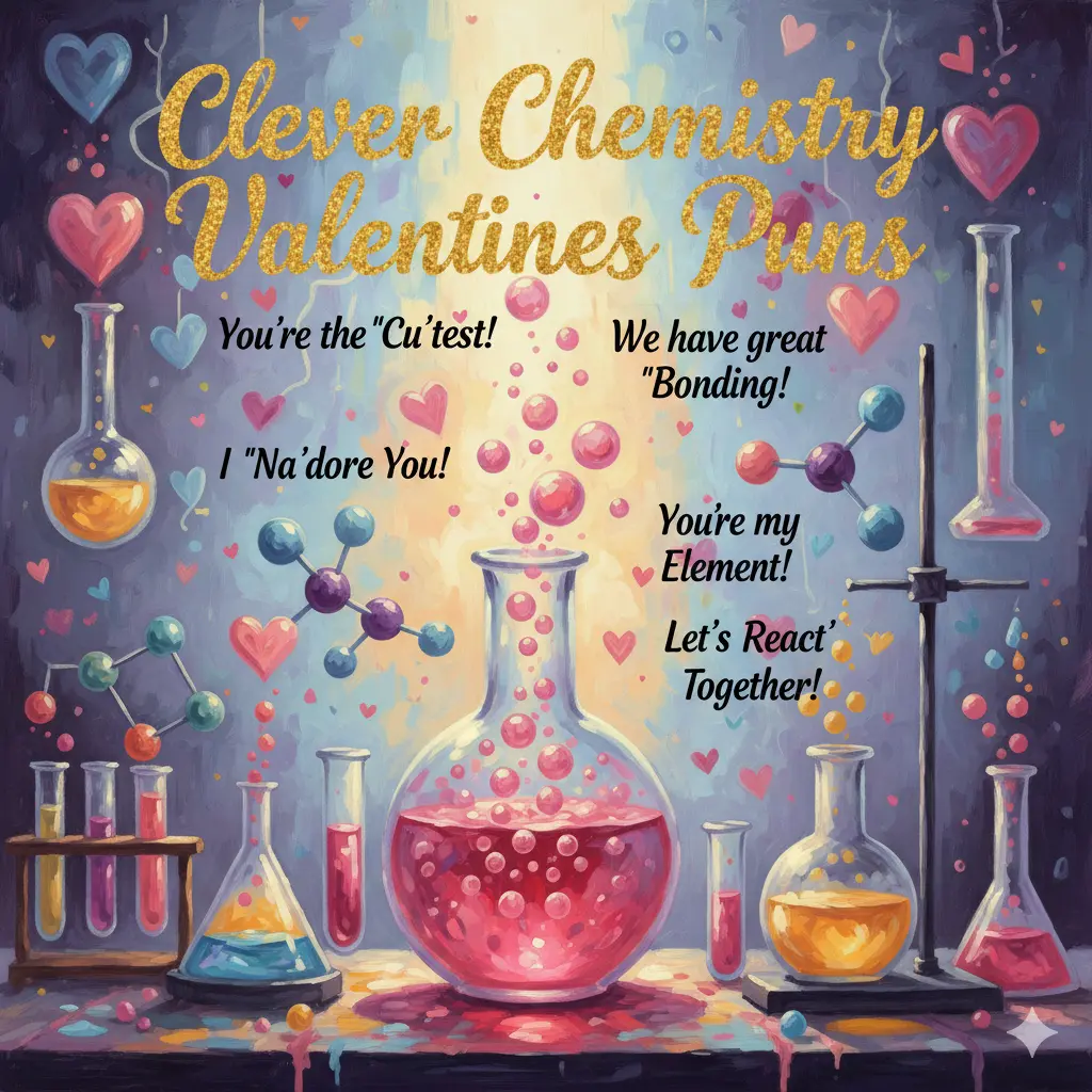 Clever Chemistry Valentines Puns