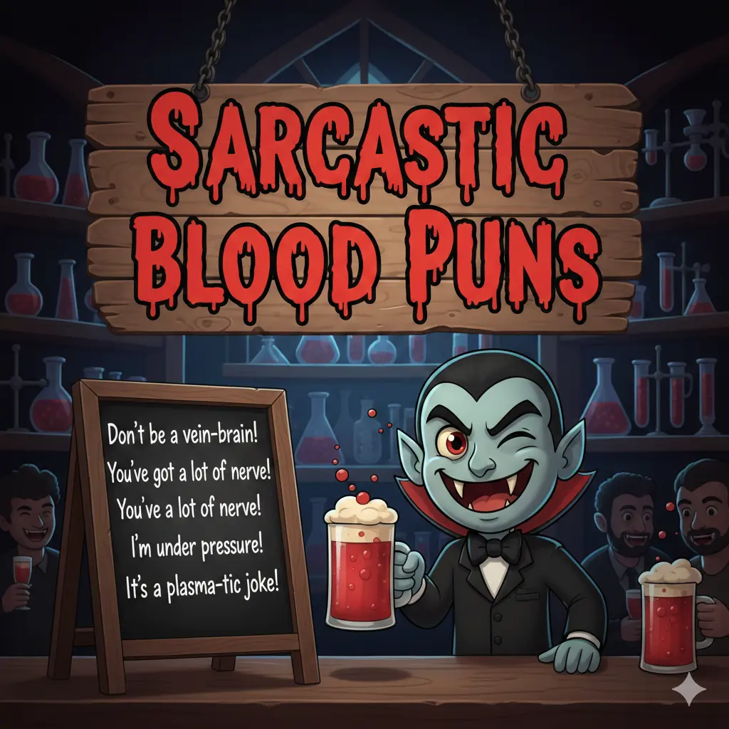 Sarcastic Blood Puns