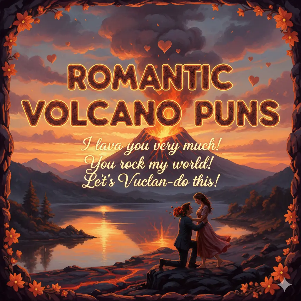 Romantic Volcano Puns 