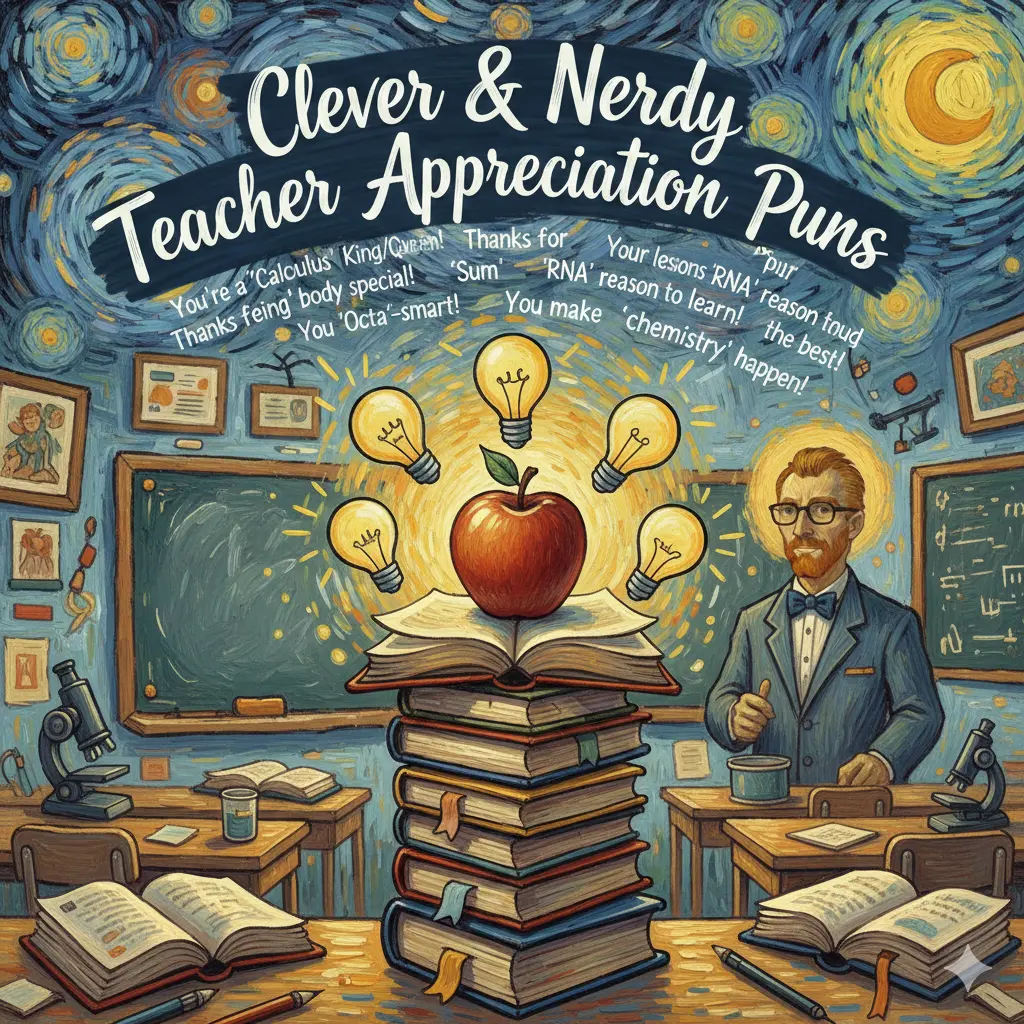 Clever & Nerdy Teacher Appreciation Puns