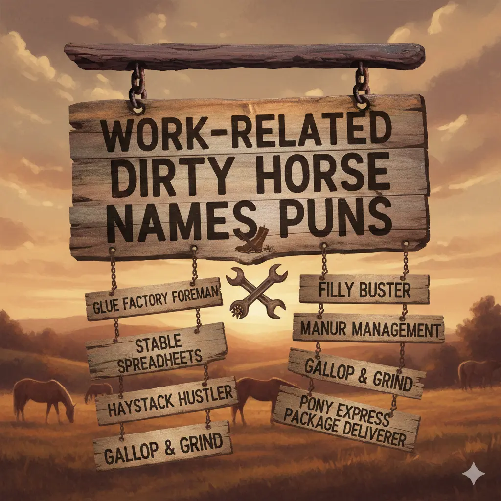  Work-Related Dirty Horse Names Puns
