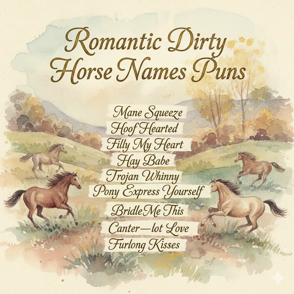  Romantic Dirty Horse Names Puns