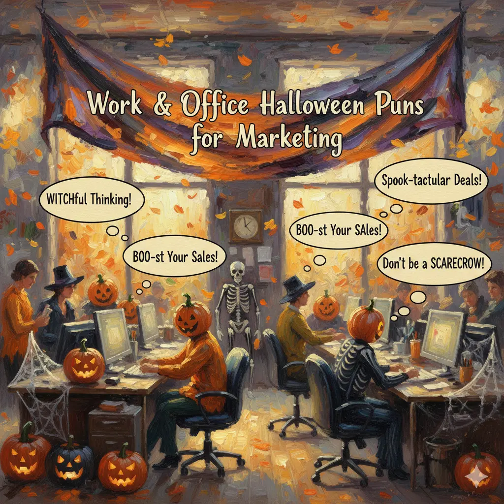 Work & Office Halloween Puns for Marketing 