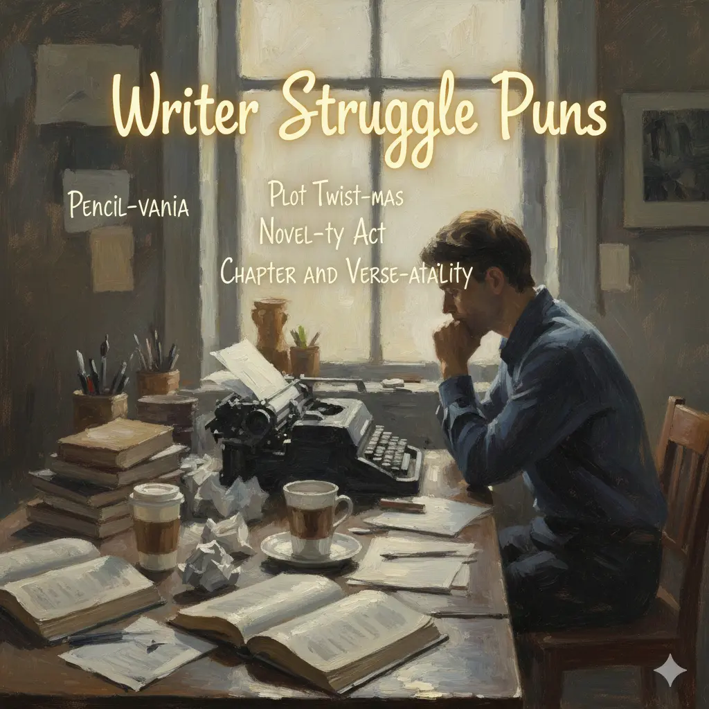 Writer Struggle Puns