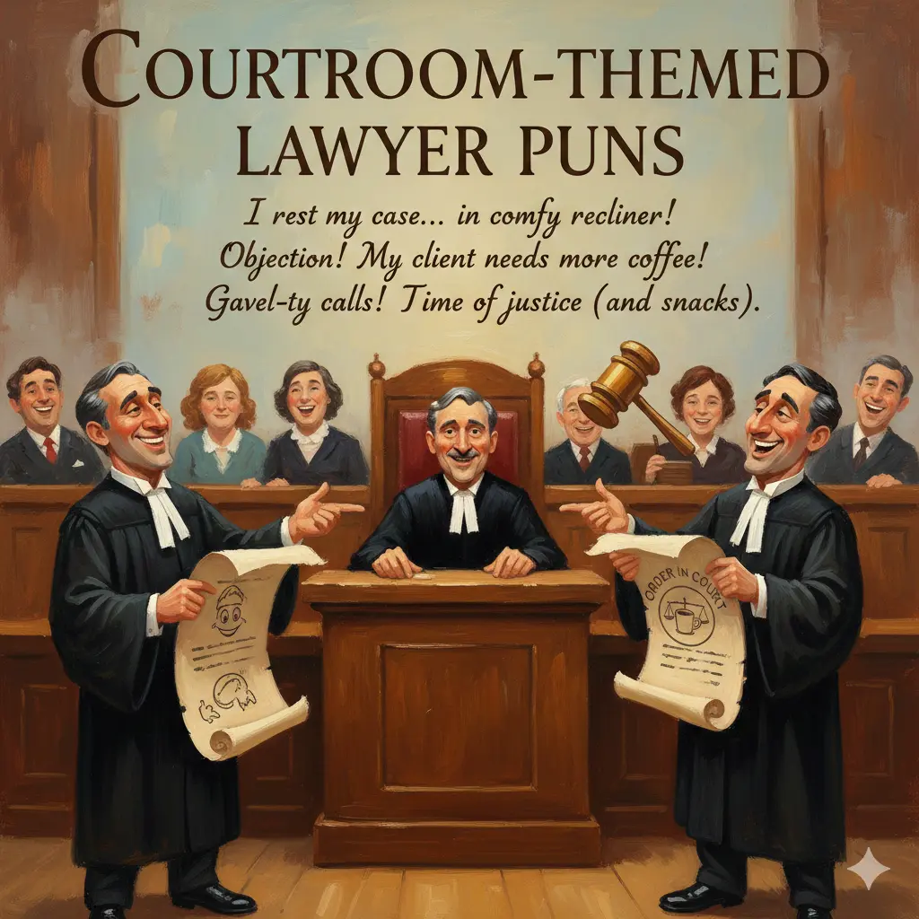 Courtroom-Themed Lawyer Puns 
