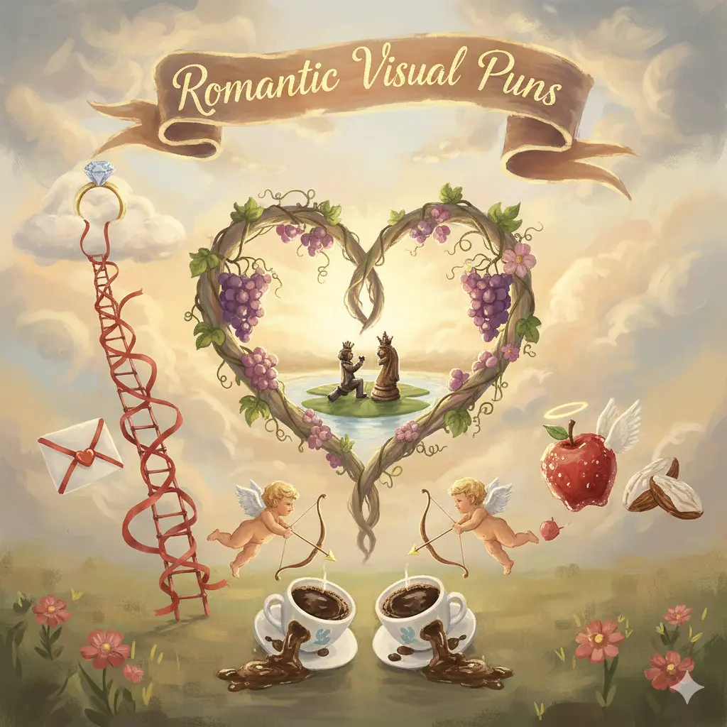Romantic Visual Puns