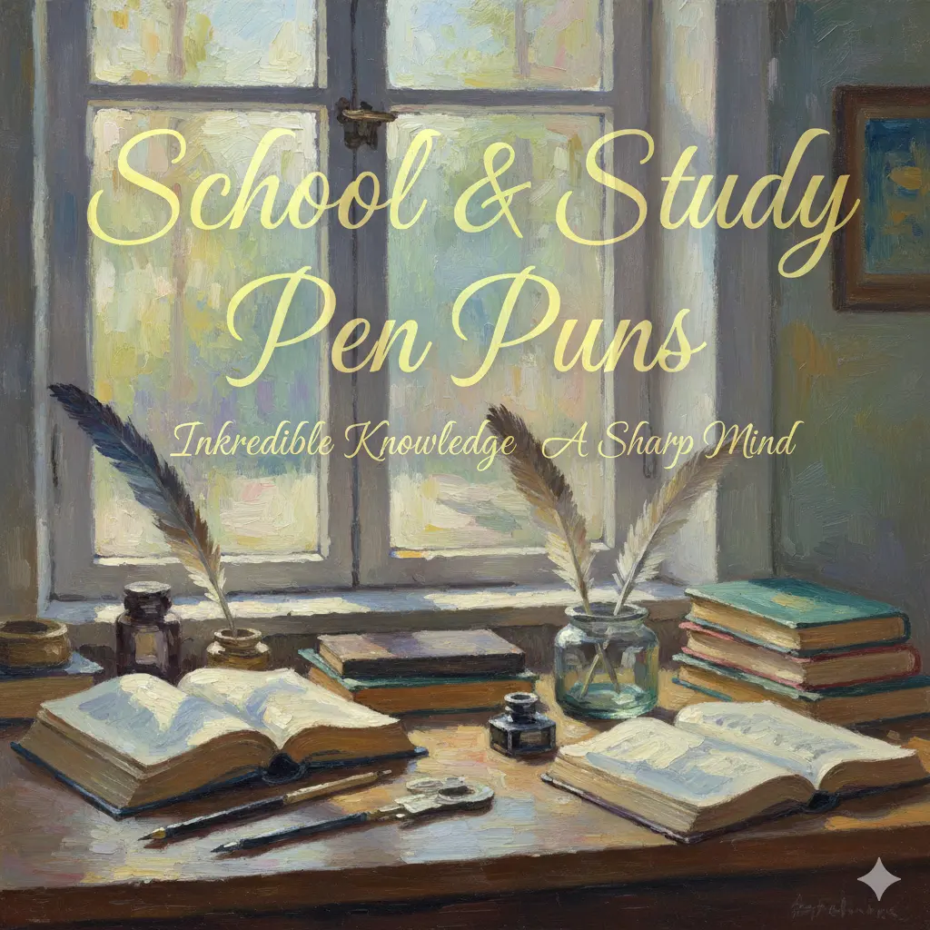 School & Study Pen Puns