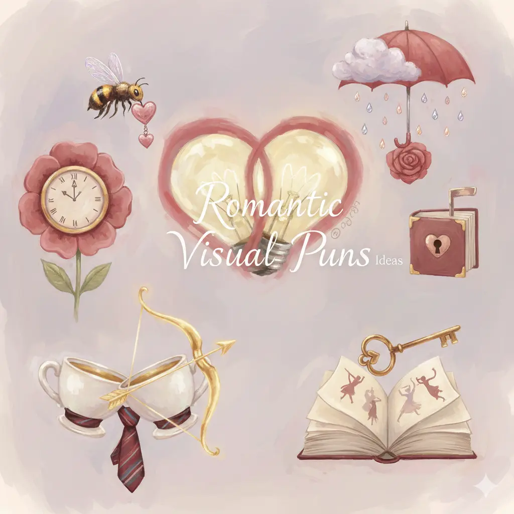 Romantic Visual Puns Ideas
