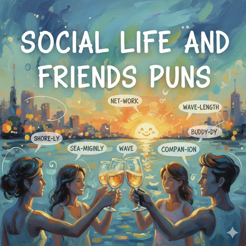 Social Life and Friends Puns