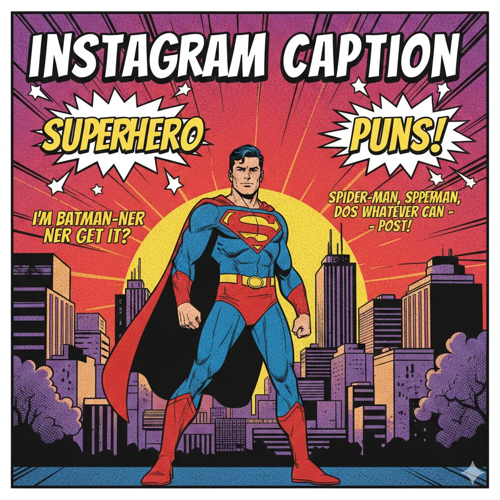 Instagram Caption Superhero Puns
