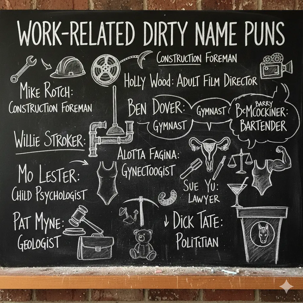 Work-Related Dirty Name Puns 