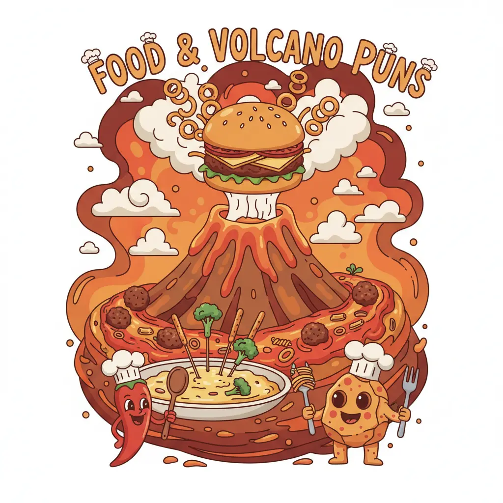 Food & Volcano Puns