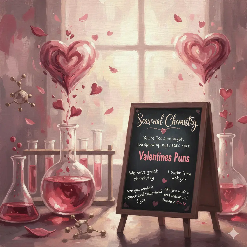 Seasonal Chemistry Valentines Puns
