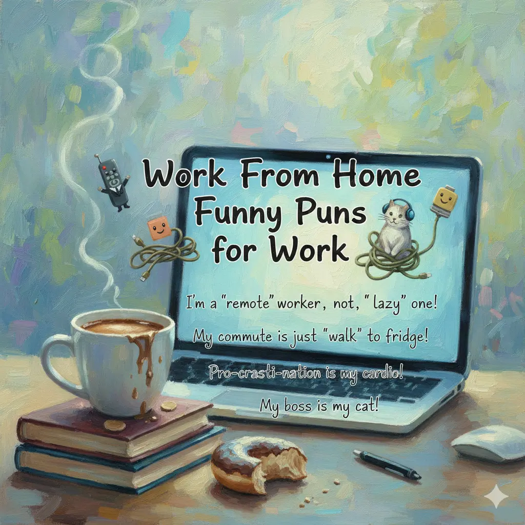 Work From Home Funny Puns for Work 