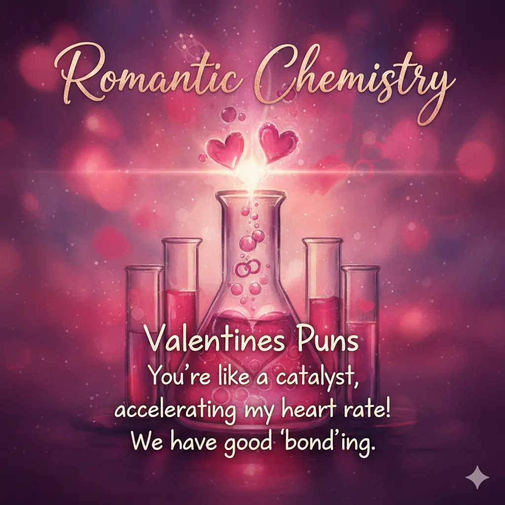 Romantic Chemistry Valentines Puns