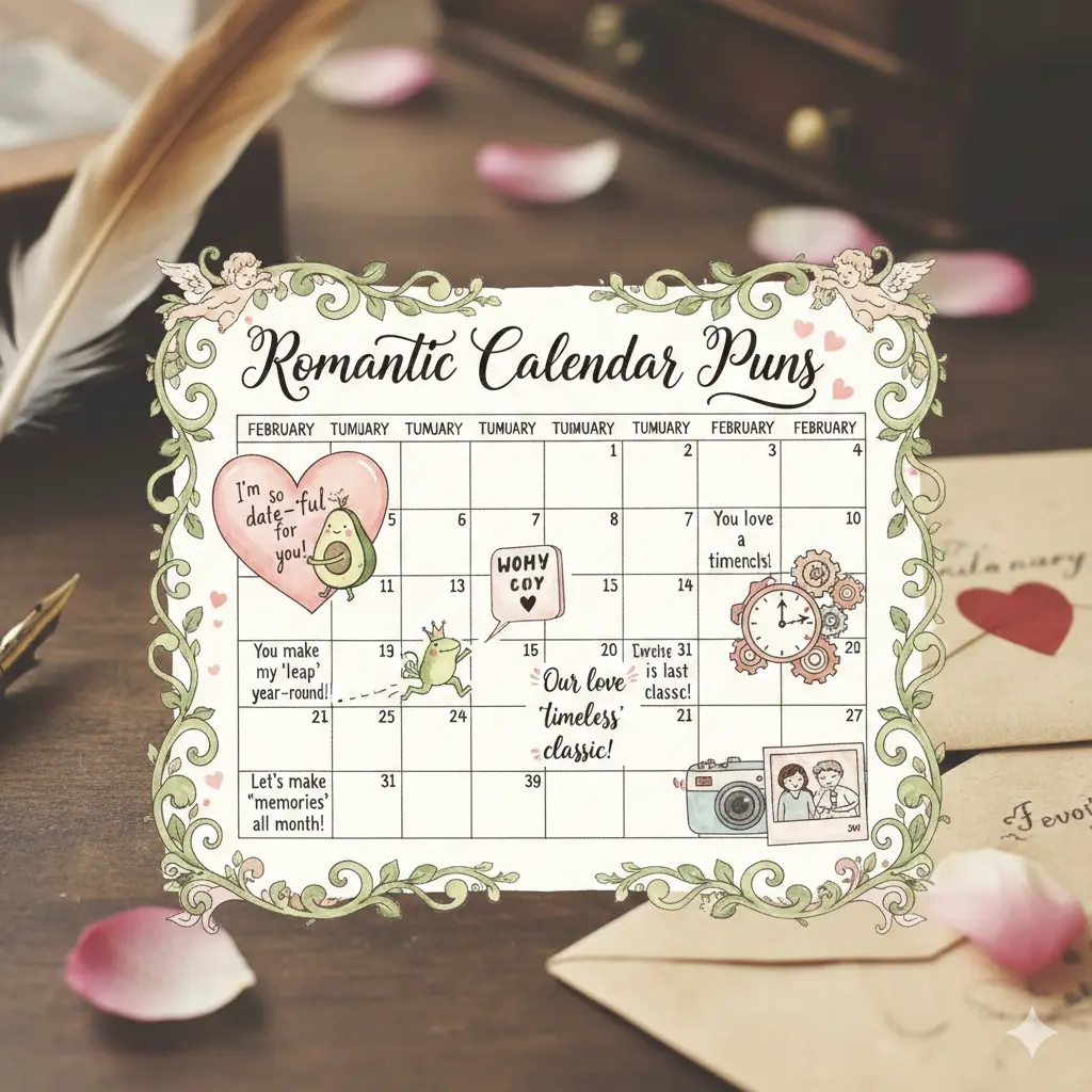 Romantic Calendar Puns