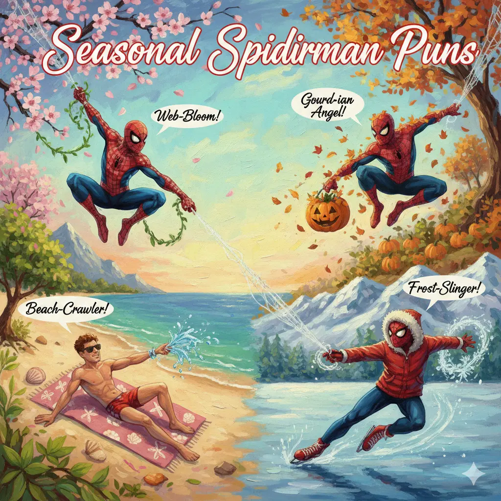 Seasonal Spiderman Puns 