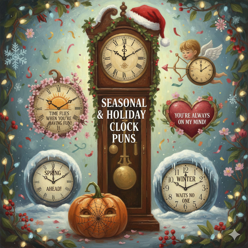 Seasonal & Holiday Clock Puns 