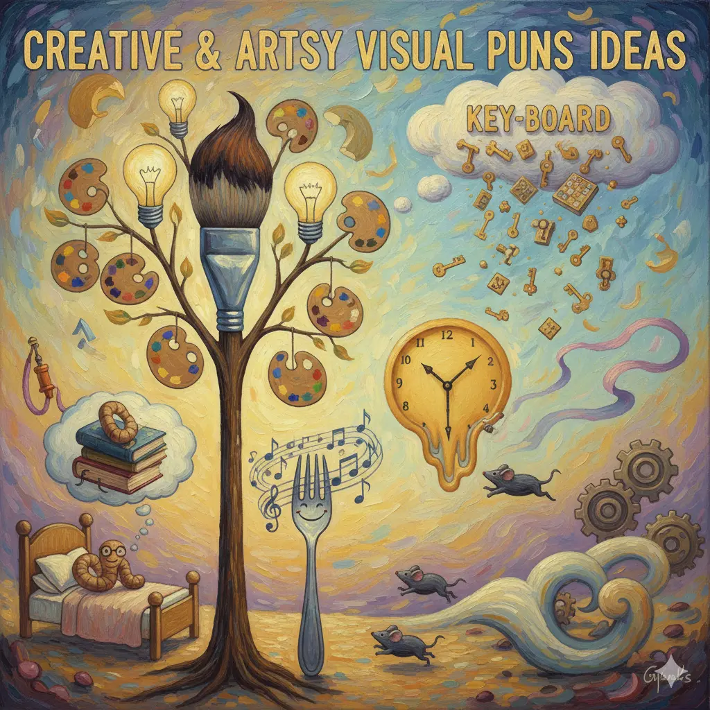 Creative & Artsy Visual Puns Ideas