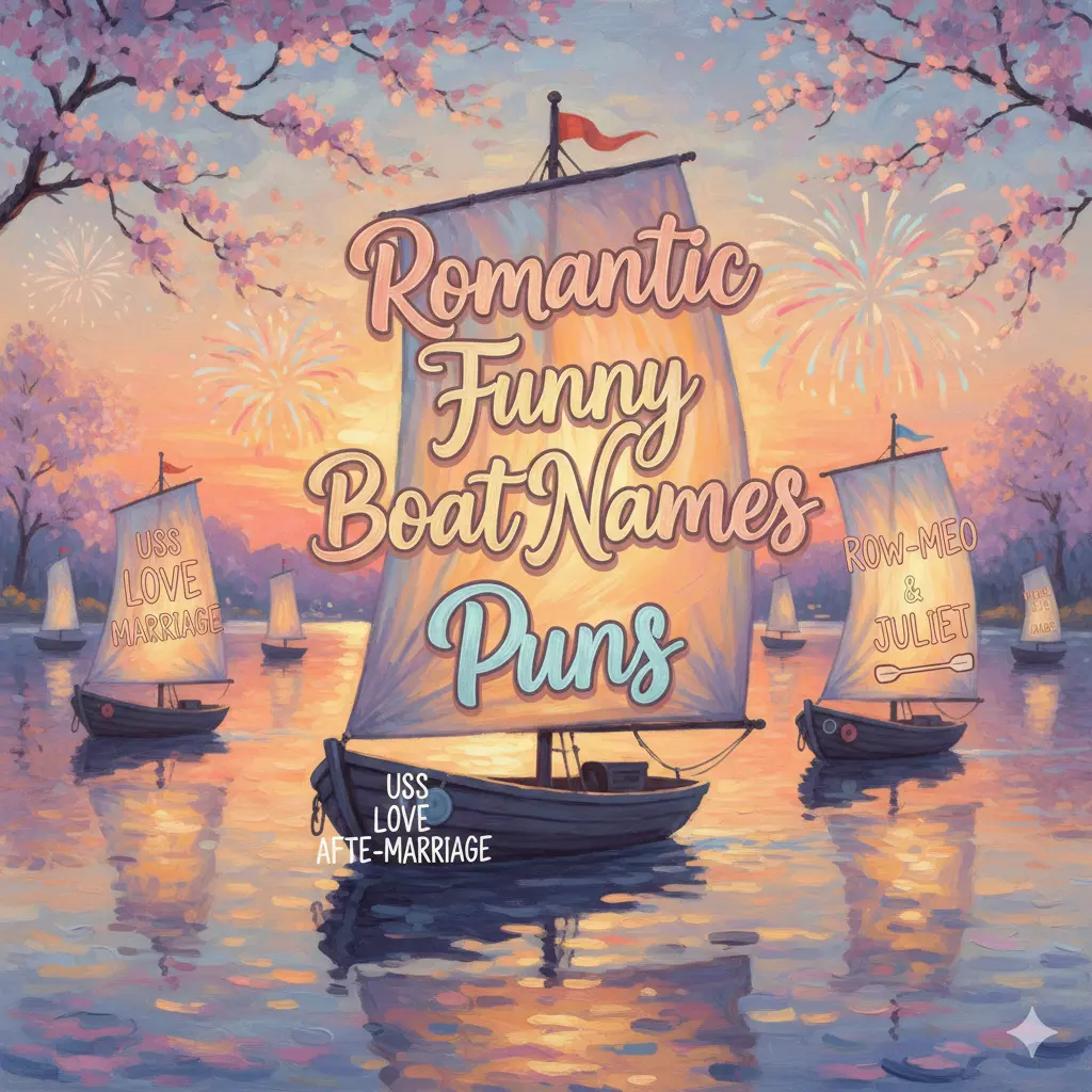 Romantic Funny Boat Names Puns