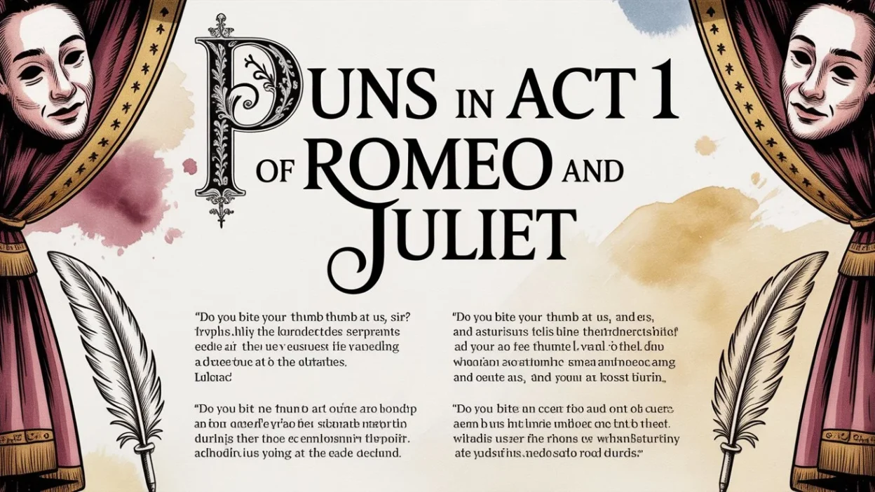 Puns in Act 1 of Romeo and Juliet