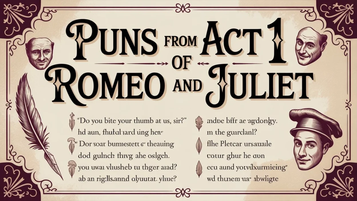 Puns from Act 1 of Romeo and Juliet